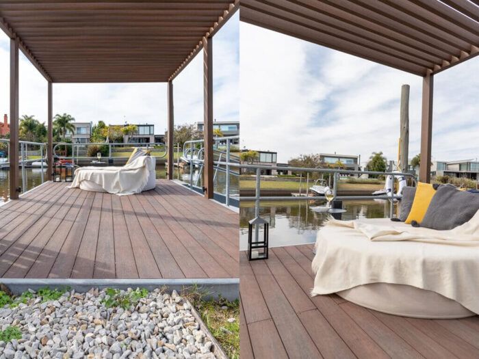para pergolas y decks WPC Lifecycle Uruguay